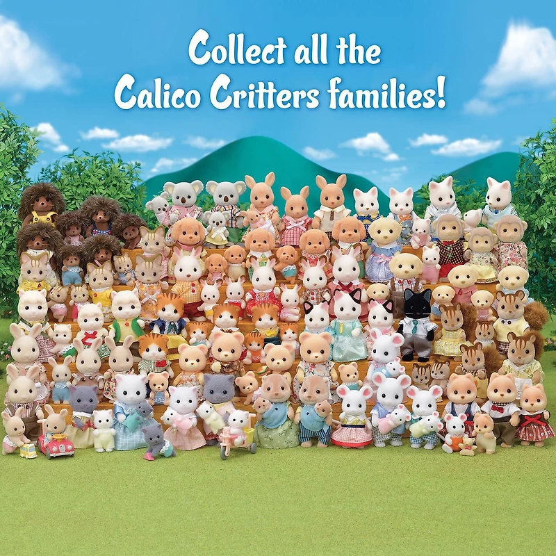 Famille Hedgehog de Calico Critters, ensemble de 4 poupées figurines à collectionner