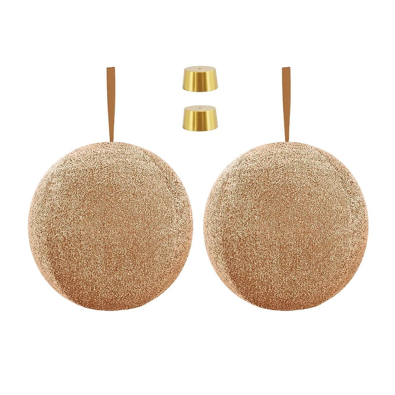 12"TINSEL ORNAMENTS GOLD