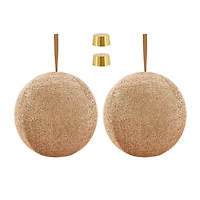 12"TINSEL ORNAMENTS GOLD