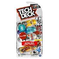 Tech Deck, Coffret de 4 mini planches à roulettes Ultra DLX, Girl/Chocolate