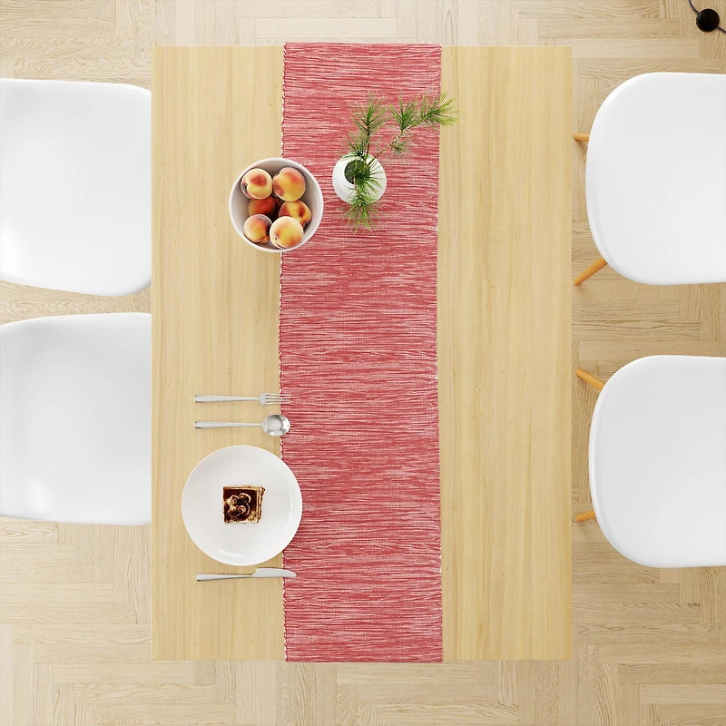Chemin de table en coton Fabstyles Shadows, chemin de table tissé lavable pour salle à manger, cuisine, café et table de patio