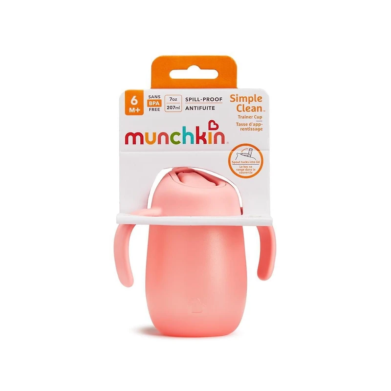 Gobelet d'apprentissage Simple Clean™ de 7 oz - 1 paquet - Rose Gobelet d’apprentissage