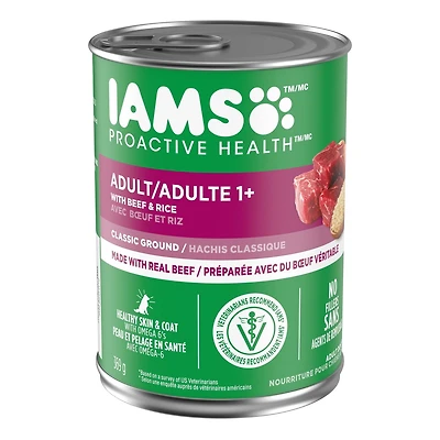 IAMS Proactive Health Beef & Rice Adult Wet Dog Food, 369g