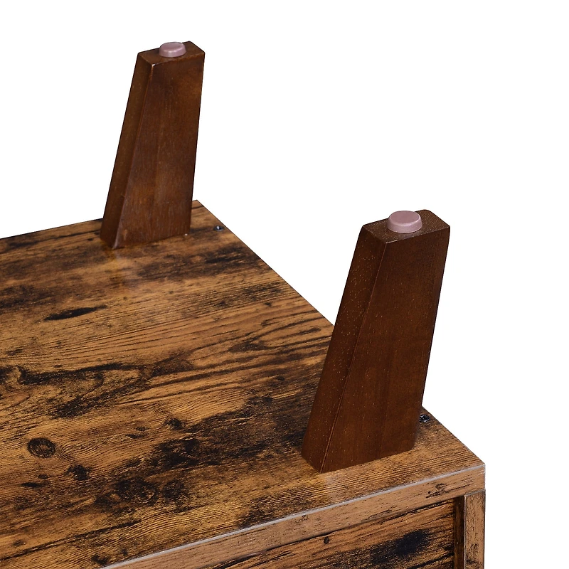 SONGMICS HOME Rustic Brown TV Stand with 2 Doors, Fits TVs up to 60 Inches – TV Bench/Cabinet