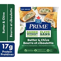 Prime Butter & Chive Raw, Breaded, Seasoned Stuffed Chicken Cutlettes, 568 g
