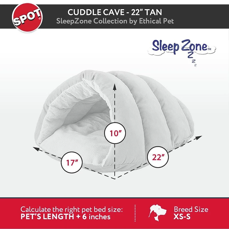 Sleep Zone 22" Petit Grotte des Câlins Lit pour Chien et Chat
