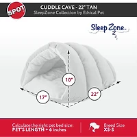 Sleep Zone 22" Petit Grotte des Câlins Lit pour Chien et Chat