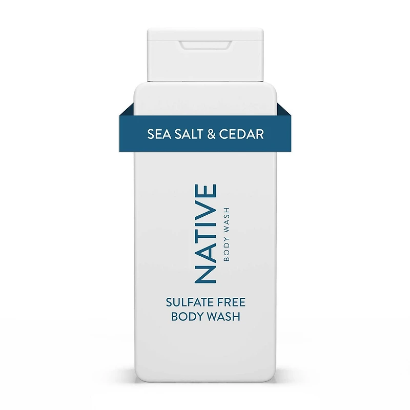 Native Natural Body Wash, Sea Salt & Cedar, Sulfate Free, Paraben Free, 532 mL