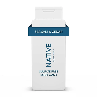 Native Natural Body Wash, Sea Salt & Cedar, Sulfate Free, Paraben Free, 532 mL