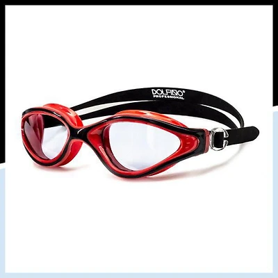 Lunettes de natation Dolfino Pro Performa pour adultes - Rouge / Noir Lunettes de natation adultes