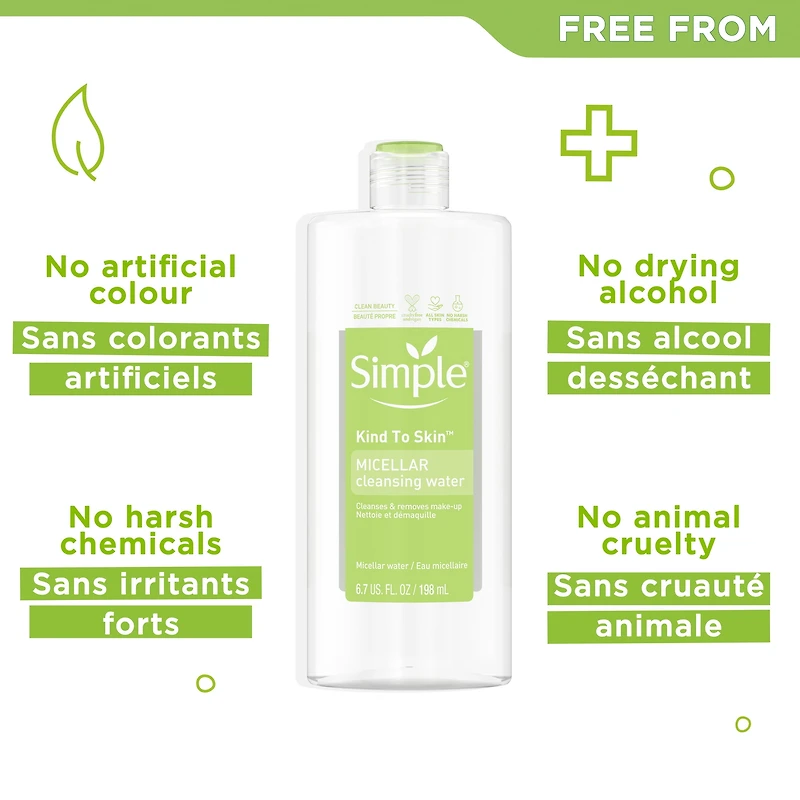 Simple Kind to Skin Micellar Water Cleanser & Makeup Remover