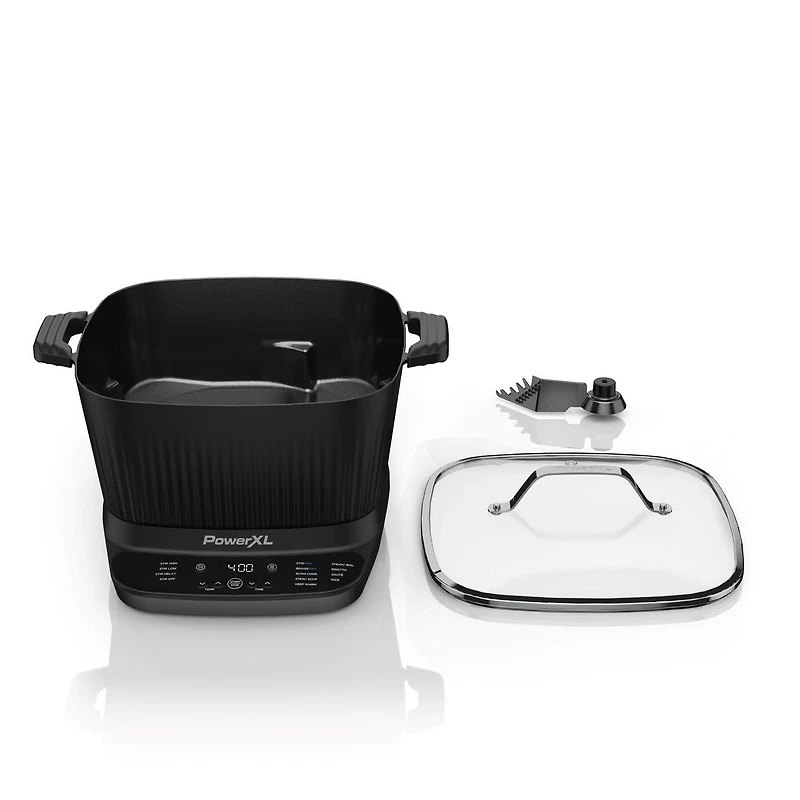 PowerXL 7.5Qt StirMax Multi-Cooker, Auto Paddle Stirs/Shreds/Mixes