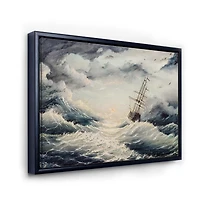 Designart Lutte avec les éléments ART MURAL À CADRE FLOTTÉ