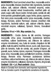 Rustica Stuffed Crust Spinach and Cheese Pizza, 677 g