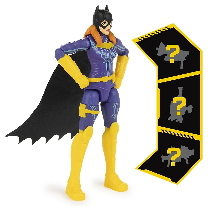 Batman 4-inch Batgirl Action Figure with 3 Mystery Accessories, for Kids Aged 3 and up