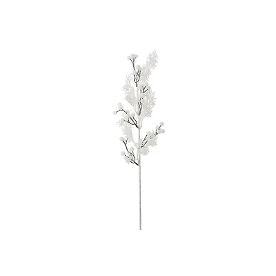 Branche Scintillante Des Baies Blanches De Noël - Ensemble De 6