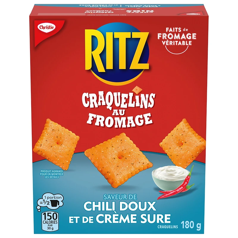 CRAQUELINS AU FROMAGE RITZ À SAVEUR DE CHILI DOUX ET DE CRÈME SURE 180 g