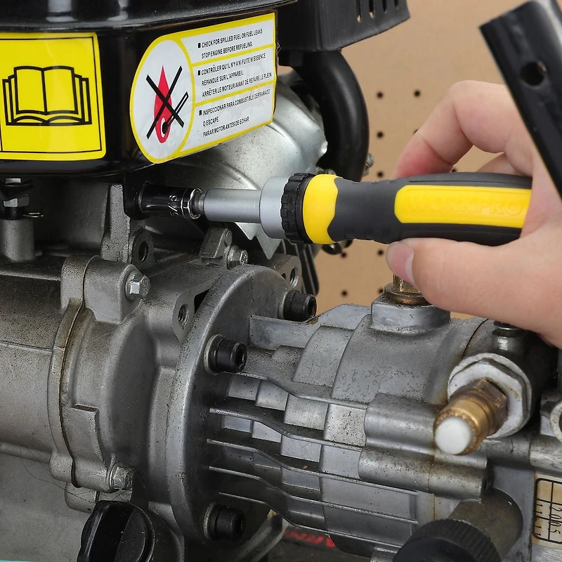 WorkPro Jeu de tournevis à cliquet - 40 pièces 1/4" Entraînement