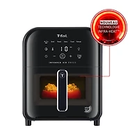 T-fal Infrared Air Fryer, Infra-Heat™ Technology, 7-in-1, 6L/6.3QT, No-Preheating, Faster, Juicier, Crispier, Graphite