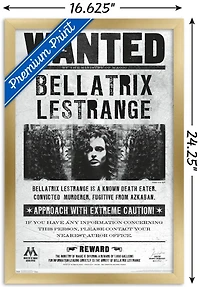 The Wizarding World: Harry Potter - Bellatrix Wanted Poster Wall Poster