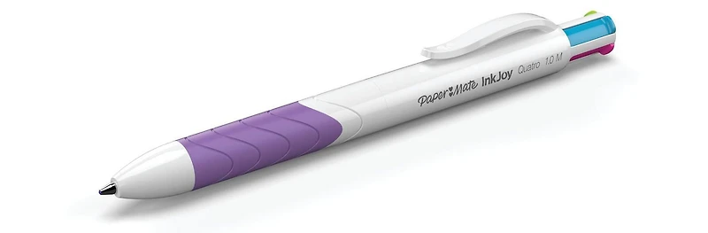 Stylos à bille rétractable InkJoyMD Quatro de Paper MateMD à pointe moyenne assortis
