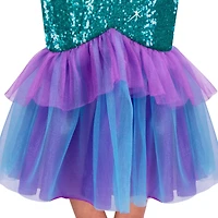 Déguisement d'Halloween Miss Sirène pour tout-petits, 3-4 ans, violet, par Way to Celebrate