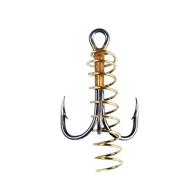 Eagle Claw Q449WAH-1/0 Crochet porte-appât sans mauvaises herbes, 2 tranches, bronze, taille 1/0, paquet de 4 Crochet porte-appât sans mauva