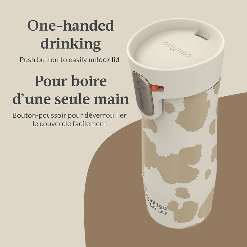 Contigo x Ally Love West Loop Vacuum-Insulated Stainless Steel Travel Mug with Easy-Clean AUTOSEAL Lid, 16 oz (473 ml)