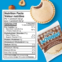 Smucker's Uncrustables Chocolate Flavoured Hazelnut Spread Sandwich, Frozen, Pack of 10, 52g, SM 52G UNCR CHO HZT SW 10PK