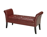 Banc rouge avec stockage de Aahana