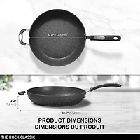 Starfrit The Rock Classic Poêle anti-adhésive avec poignée – Aluminium forgé durable – Va au four – Sans PFOA – Facile à nettoyer