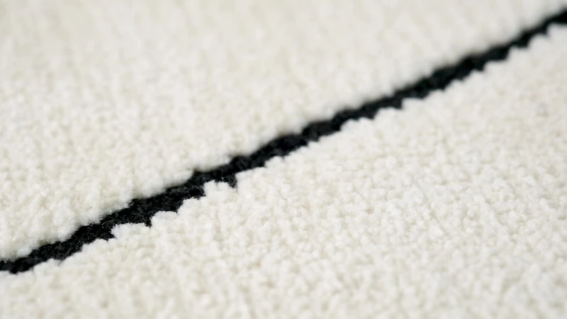 Rug Branch Tapis d'intérieur touffeté à la main moderne bohème noir et beige Maya