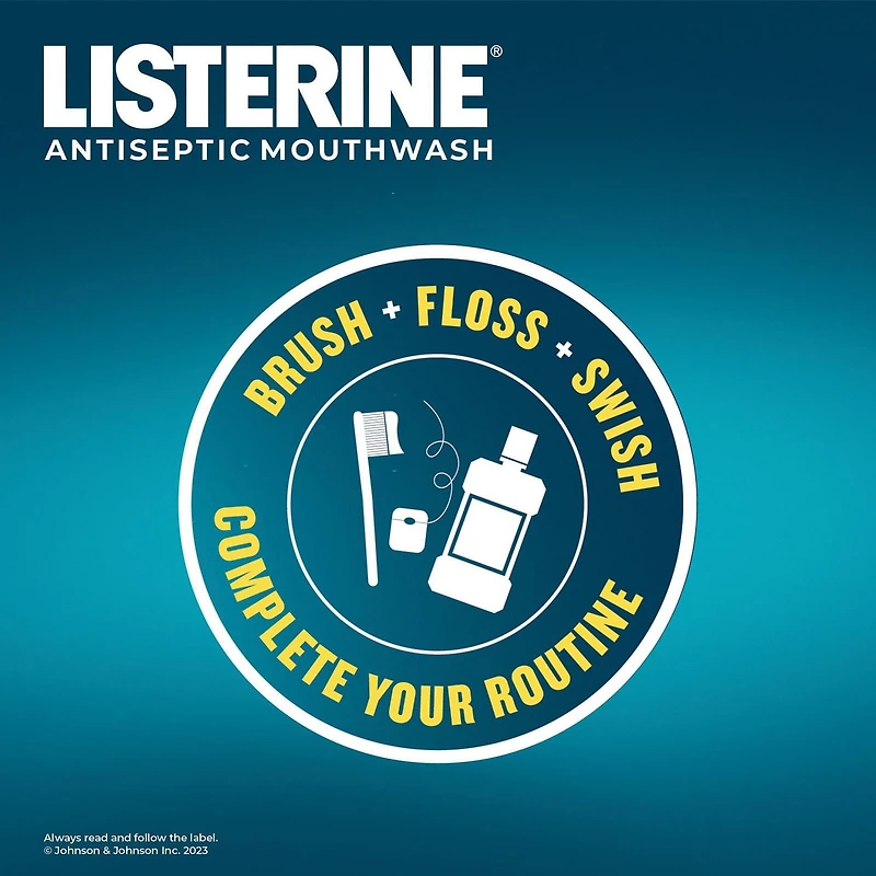 Listerine Antiseptic Mouthwash for Gingivitis and Teeth Plaque - Contains Thymol, Menthol, and Eucalyptol as essential oils  - 1.5L, 1.5 L