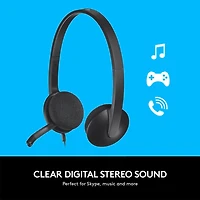 Logitech USB Headset H340, Plug into a world of crystal-clear audio.