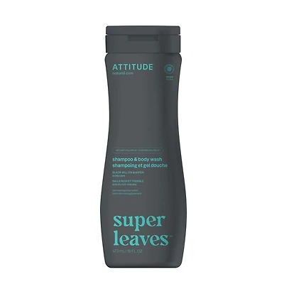 ATTITUDE super leaves, Shampoo & Body Wash, Black Willow & Aspen, 473 mL