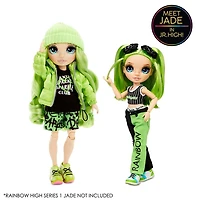 Rainbow High Jr High Jade Hunter - poupée-mannequin VERTE de 9 po (23 cm)