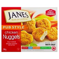 Pépites d’escalopettes de poulet panées de style pub Janes 700g