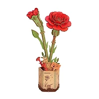 Décoration Modèle Carnation Rouge DIY 3D Puzzle Rolife TW052