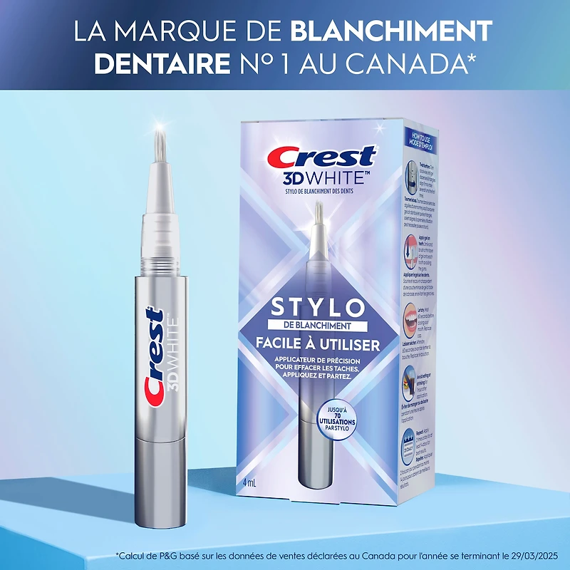 Crest 3DWhite Easy-To-Use Teeth Whitening Pen, 4ML