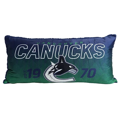Oreiller de corps des Vancouver Canucks de la LNH 18po x 36po