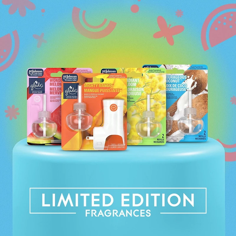 Glade Branchées Huile parfumée Recharge, Courageous Coconut™ deux recharges