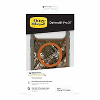 OtterBox Étui Defender Pro XT Clear MagSafe avec Contrôle de la CaméraRealtree Apx (Vert) pour iPhone 17 Pro