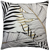hometrends Coussin Décoratif Palmier en Feuille d'Or