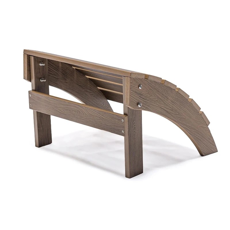 Backyard Lifestyles Outdoor Footrest - UV-Protected Polycarbonate, Brown - Weather-Resistant