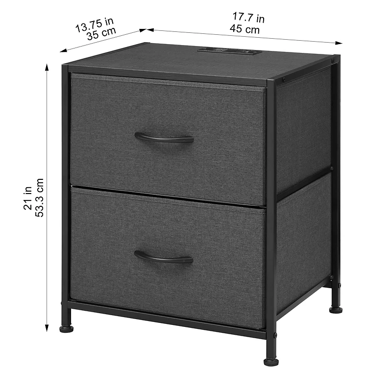 Mainstays 2-Pack Fabric Nightstand