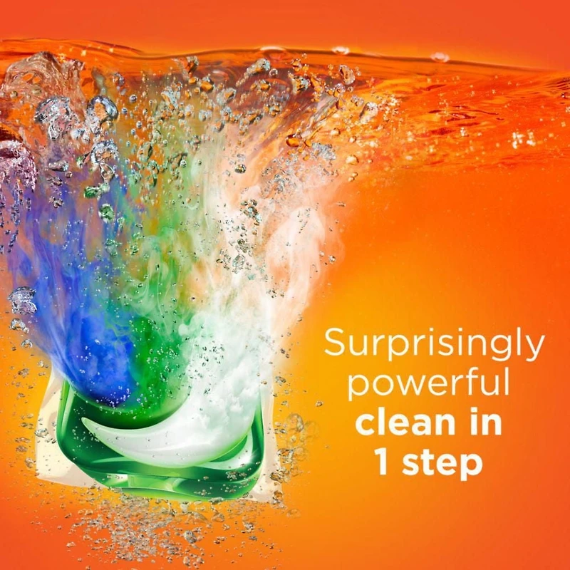 Tide Power PODs Hygienic Clean Heavy Duty, Liquid Laundry Detergent Pacs, HE Compatible, For Visible and Invisible Dirt, Original Scent, 48CT