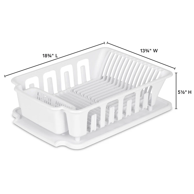 Sterilite 2 Piece Sink Set - White, 2 PIECE