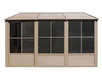 Gazebo Penguin Florence Add-A-Room with Metal Roof 10 ft. x 16 ft. in Sand