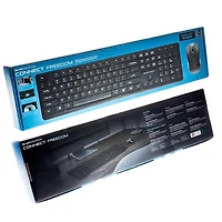 BlueDiamond Connect Combo Wireless Membrane Keyboard with 2.4 GHz Wireless technology Mouse - English Layout - Black