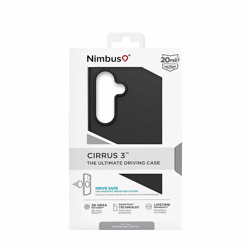 Nimbus9 Étui Cirrus 3 Compatible avec MagSafe Noir pour Samsung Galaxy S25+/Galaxy S24+